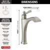 656-SS-DST Dorval Single Handle Mid-Height Vessel Bathroom Faucet, Stainless
