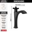 657-BL-DST Dorval Single Handle Mid-Height Vessel Bathroom Faucet