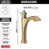 657-GS-DST Dorval Single Handle Mid-Height Vessel Bathroom Faucet, Champagne Bronze and Porcelain