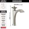 657-SS-DST Dorval Single Handle Mid-Height Vessel Bathroom Faucet, Stainless