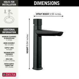 673-BL-DST Galeon Single Handle Mid-Height Bathroom Faucet