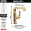 689-CZ-PR-DST Tetra Single Handle Mid-Height Vessel Bathroom, Lumicoat Champagne Bronze
