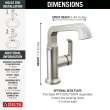 689-SS-PR-DST Tetra Single Handle Mid-Height Vessel Bathroom, Lumicoat Stainless
