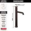 758-RB-DST Trinsic Single Handle Vessel Bathroom Faucet, Venetian Bronze