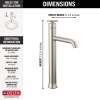 758-SS-DST Trinsic Single Handle Vessel Bathroom Faucet, Stainless