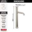 758-SS-DST Trinsic Single Handle Vessel Bathroom Faucet, Stainless