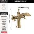 857-CZ-DST Dorval Two Handle Single Hole Monoblock Bathroom Faucet, Champagne Bronze