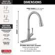 9110-AR-DST Westville Single Handle Pull Down Kitchen Faucet