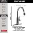9113TV-AR-DST Essa VoiceIQ Single Handle Pull Down Faucet with Touch2O Technology