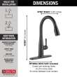 9113TV-RB-DST Essa VoiceIQ Single Handle Pull Down Faucet with Touch2O Technology, Venetian Bronze