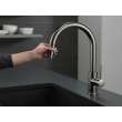 9159-KS-DST Trinsic Single Handle Pull Down Kitchen Faucet, Black Stainless