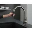 9159-KS-DST Trinsic Single Handle Pull Down Kitchen Faucet, Black Stainless