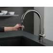9159-KS-DST Trinsic Single Handle Pull Down Kitchen Faucet, Black Stainless