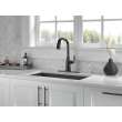 9176T-BL-DST Stryke Single Handle Pull Down Kitchen Faucet with Touch 2O Technology, Matte Black