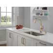9176T-CZ-PR-DST Stryke Single Handle Pull Down Kitchen Faucet with Touch 2O Technology, Lumicoat Champagne Bronze