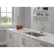 9176TV-CZ-PR-DST Stryke 1L Touch2O Pull Down Kitchen with Voice, Lumicoat Champagne Bronze