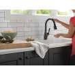 9178T-BL-DST Leland Single Handle Pull Down Kitchen Faucet with Touch2O and ShieldSpray Technologies, Matte Black