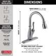 9178TV-AR-DST Leland VoiceIQ Single Handle Pull Down Faucet with Touch2O Technology