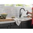 9178TV-BL-DST Leland VoiceIQ Single Handle Pull Down Faucet with Touch2O Technology, Matte Black