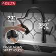 9179T-BL-DST Coranto Single Handle Pull Down Kitchen Faucet with Touch2O Technology, Matte Black