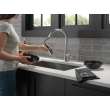 9182-AR-PR-DST Emmeline Single Handle Pull Down Kitchen Faucet, Lumicoat Arctic Stainless