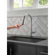 9182T-AR-PR-DST Emmeline Single Handle Pull Down Kitchen Faucet with Touch2O Technology, Lumicoat Arctic Stainless