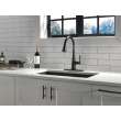 9182T-BL-DST Emmeline Single Handle Pull Down Kitchen Faucet with Touch2O Technology, Matte Black