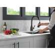 9183-BL-DST Mateo Single Handle Pull Down Kitchen Faucet with ShieldSpray Technology, Matte Black