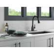 9183-BL-DST Mateo Single Handle Pull Down Kitchen Faucet with ShieldSpray Technology, Matte Black