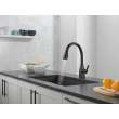 9183T-BL-DST Mateo Single Handle Pull Down Kitchen Faucet with Touch2O and ShieldSpray Technologies, Matte Black