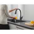 9183T-BL-DST Mateo Single Handle Pull Down Kitchen Faucet with Touch2O and ShieldSpray Technologies, Matte Black