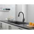 9183T-BL-DST Mateo Single Handle Pull Down Kitchen Faucet with Touch2O and ShieldSpray Technologies, Matte Black