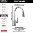 9190-AR-DST Broderick Single Handle Pull Down Kitchen Faucet