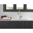 9190T-CZ-DST Broderick Single Handle Pull Down Kitchen Faucet with Touch2O Technology, Champagne Bronze