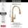 9190T-CZ-DST Broderick Single Handle Pull Down Kitchen Faucet with Touch2O Technology, Champagne Bronze