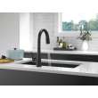 9191-BL-DST Monrovia Single Handle Pull Down Kitchen Faucet, Matte Black