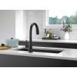 9191-BL-DST Monrovia Single Handle Pull Down Kitchen Faucet, Matte Black