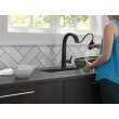 9193-BL-DST Pivotal Single Handle Pull Down Kitchen Faucet, Matte Black