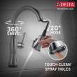 9197T-AR-PR-DST Cassidy Single Handle Pull Down Kitchen Faucet with Touch2O and ShieldSpray Technologies, Lumicoat Arctic Stainless