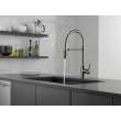 9659-KS-DST Trinsic Single Handle Pull Down Spring Kitchen Faucet, Black Stainless