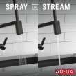 9693-BL-DST Pivotal Single Handle Exposed Hose Kitchen Faucet, Matte Black