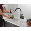 978-BL-DST Leland Single Handle Pull Down Kitchen Faucet, Matte Black