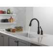978-BLWE-DST Leland Single Handle Pull Down Kitchen Faucet, Matte Black