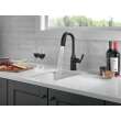 9976-BL-DST Stryke Single Handle Pull Down Bar or Prep Faucet, Matte Black