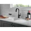 9976-BL-DST Stryke Single Handle Pull Down Bar or Prep Faucet, Matte Black
