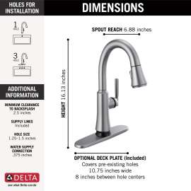 9979T-AR-DST Coranto Single Handle Pull Down Bar or Prep Faucet with Touch2O Technology