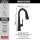 9982-BL-DST Emmeline Single Handle Pull Down Bar or Prep Faucet, Matte Black