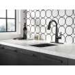 9982-BL-DST Emmeline Single Handle Pull Down Bar or Prep Faucet, Matte Black