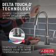 9982T-AR-PR-DST Emmeline Single Handle Pull Down Bar or Prep Faucet with Touch2O Technology, Lumicoat Arctic Stainless