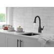 9983T-BL-DST Mateo Single Handle Pull Down Bar or Prep Faucet with Touch2O Technology, Matte Black